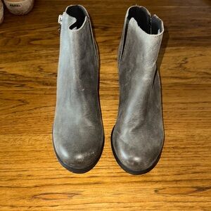 Sorel Gray Wedge Leather Ankle Boots for Women